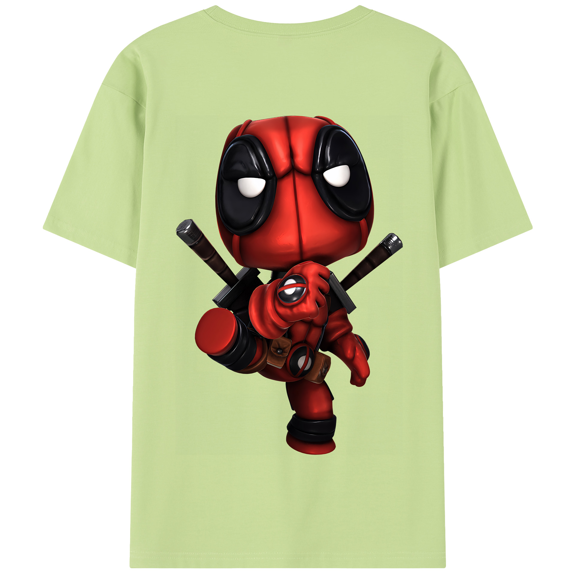 （画像用） Deadpool デッドプール 綿100％半袖Tシャツ（背面プリント）